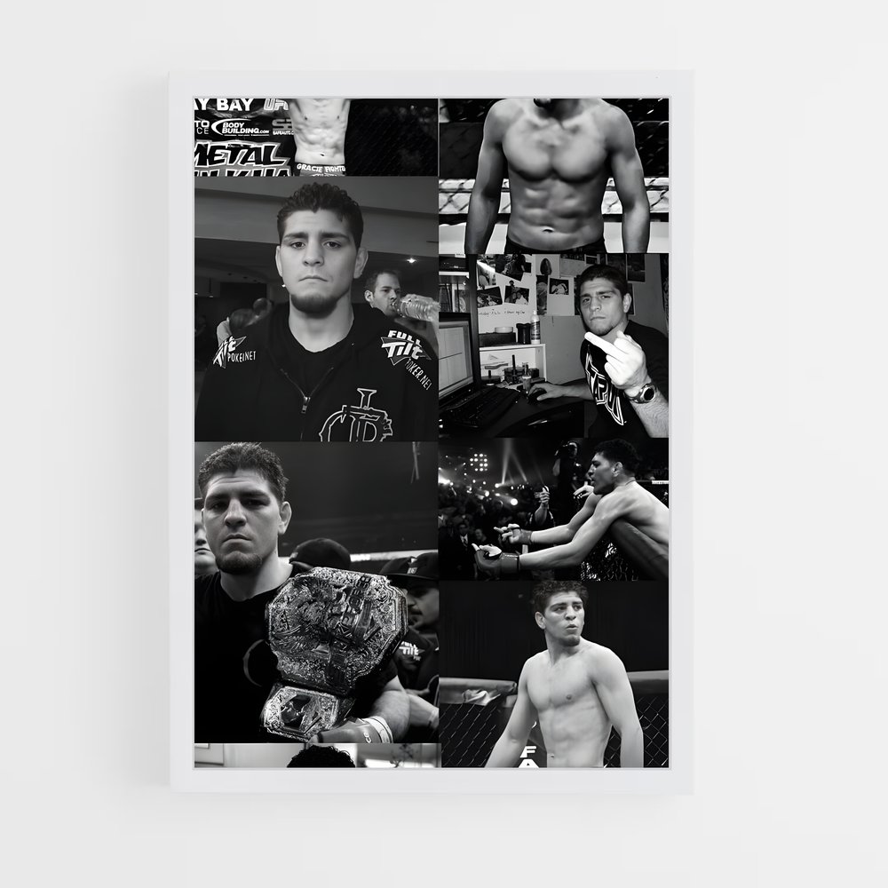 Poster Nick de diaz – affiche MMA (vue 3)